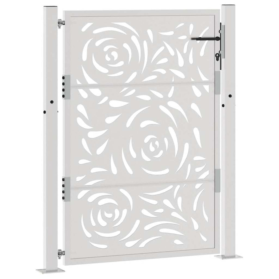 Poort met vlamontwerp 105x130 cm weervast staal