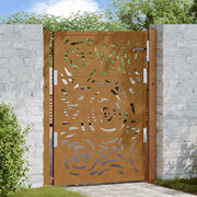 Poort vlamontwerp 100x125 cm weervast staal