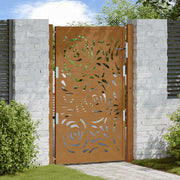 Poort vlamontwerp 100x150 cm weervast staal