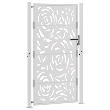 Poort met vlamontwerp 105x180 cm weervast staal