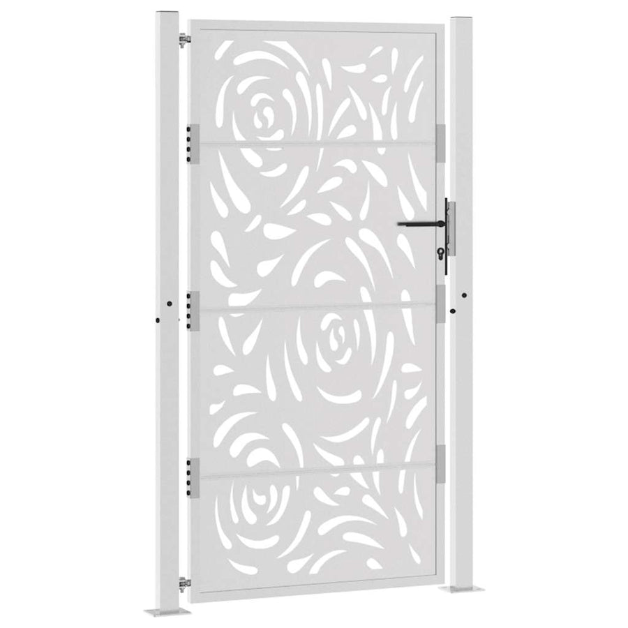 Poort met vlamontwerp 105x180 cm weervast staal