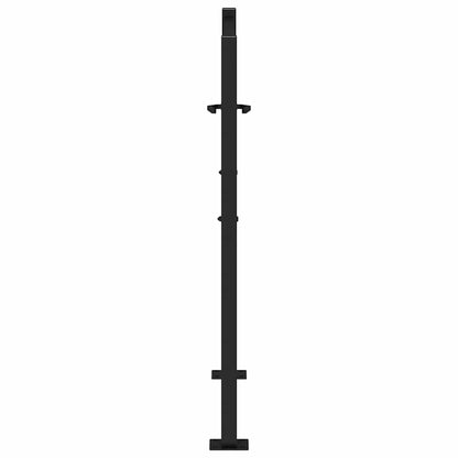 Poort met kruisontwerp 105x105 cm staal zwart