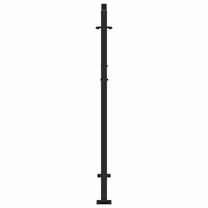 Poort met kruisontwerp 105x130 cm staal zwart