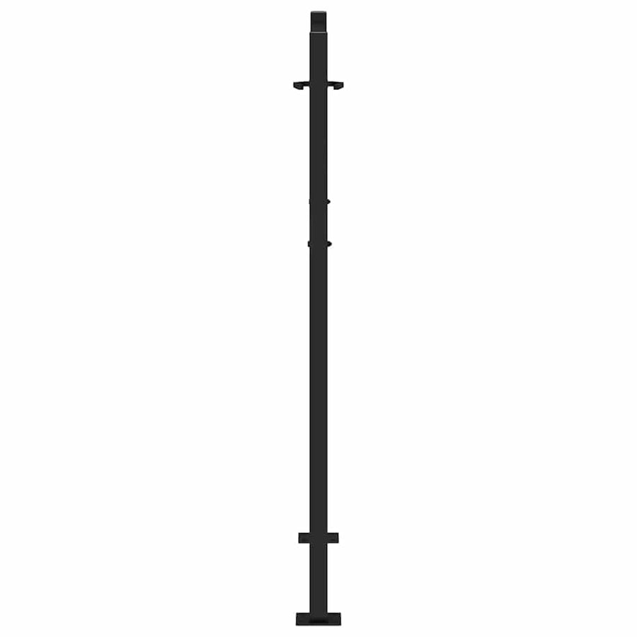 Poort met kruisontwerp 105x130 cm staal zwart