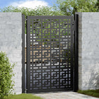 Gate with cross design 100x125 cm steel black