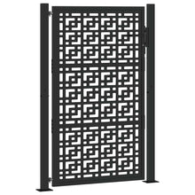 Poort met kruisontwerp 105x155 cm staal zwart