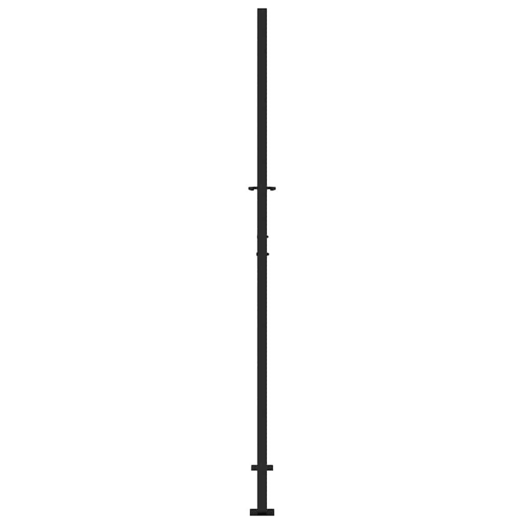 Poort met kruisontwerp 105x205 cm staal zwart