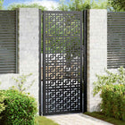 Poort 100x200 cm staal zwart kruisontwerp