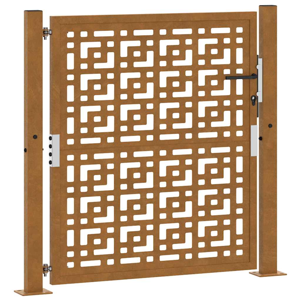 Poort met kruisontwerp 105x105 cm weervast staal
