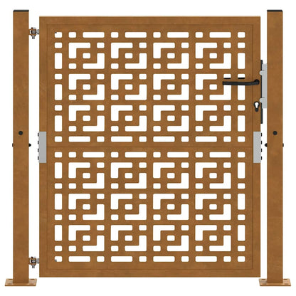 Poort met kruisontwerp 105x105 cm weervast staal