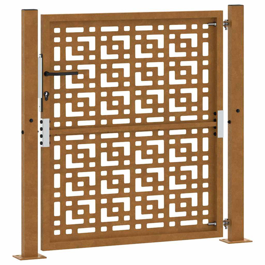 Poort met kruisontwerp 105x105 cm weervast staal