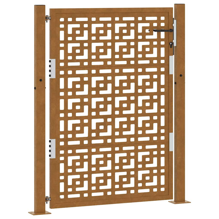 Poort met kruisontwerp 105x130 cm weervast staal