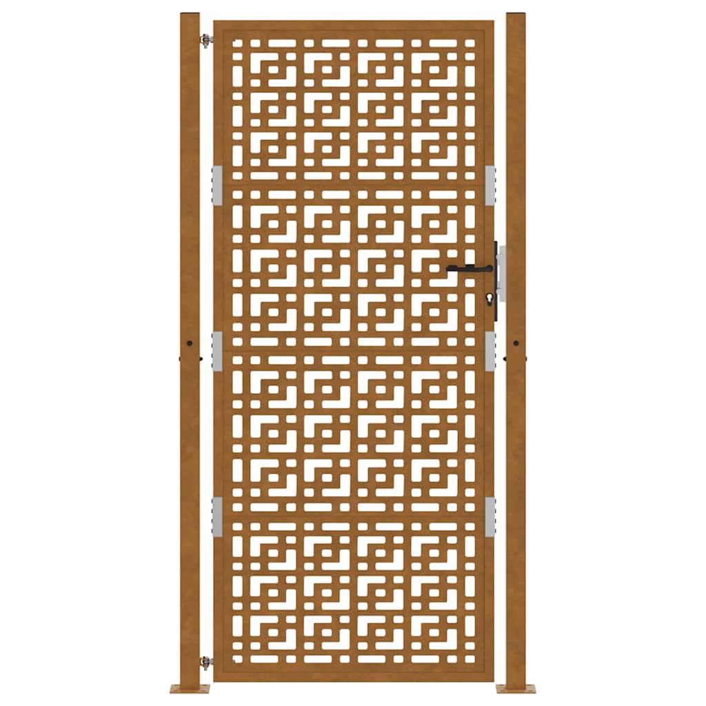 Poort met kruisontwerp 105x130 cm weervast staal