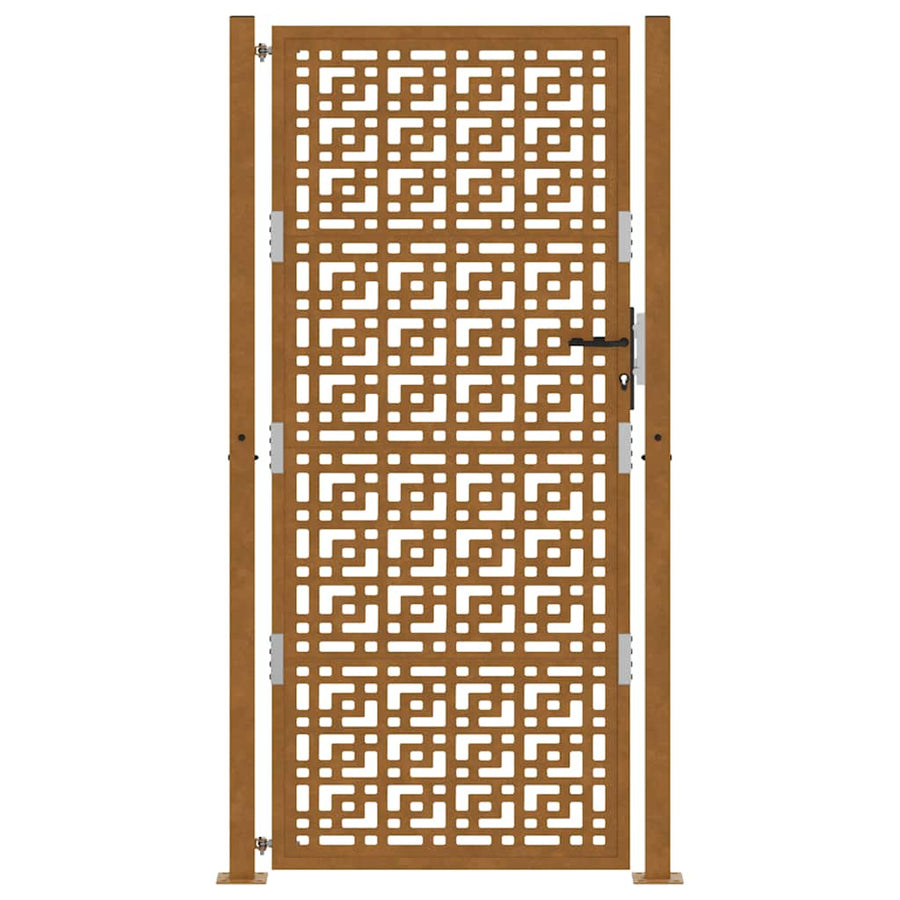 Poort met kruisontwerp 105x130 cm weervast staal