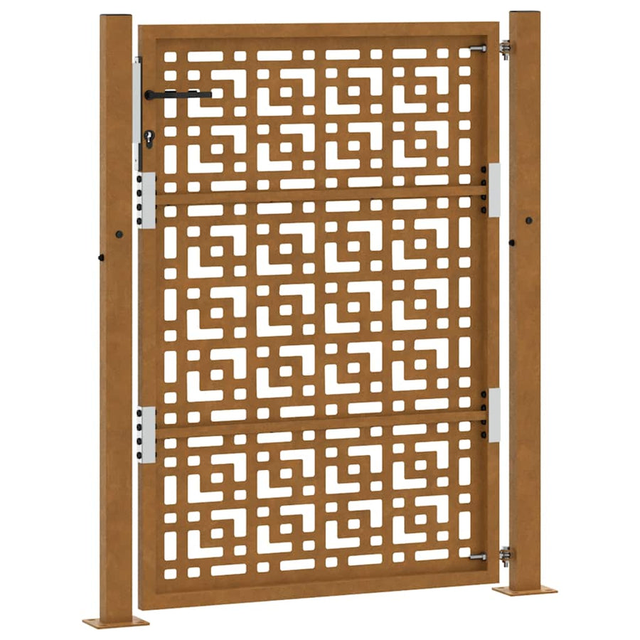 Poort met kruisontwerp 105x130 cm weervast staal