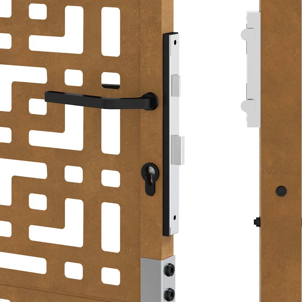 Poort met kruisontwerp 105x130 cm weervast staal