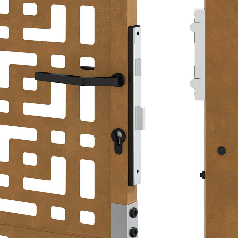 Poort met kruisontwerp 105x130 cm weervast staal