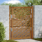 Gate with cross design 100x125 cm weather-resistant steel
