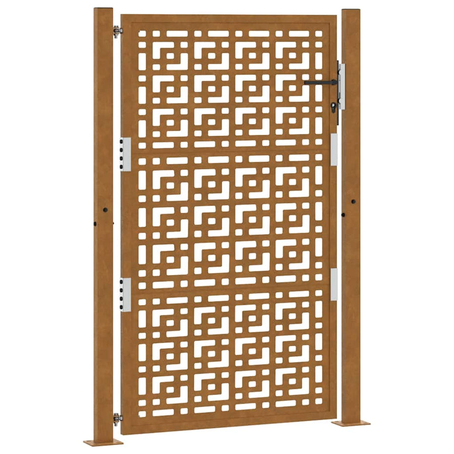 Poort met kruisontwerp 105x155 cm weervast staal