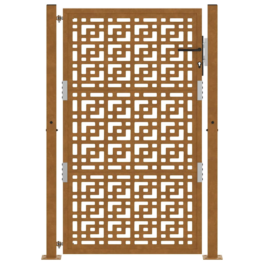 Poort met kruisontwerp 105x155 cm weervast staal