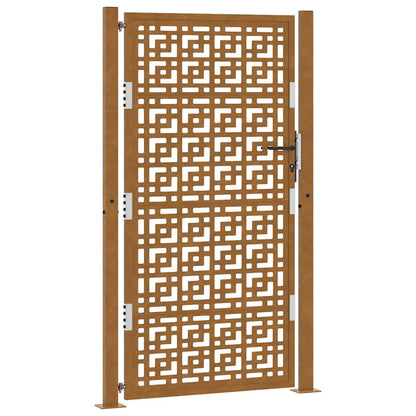 Poort met kruisontwerp 105x180 cm weervast staal