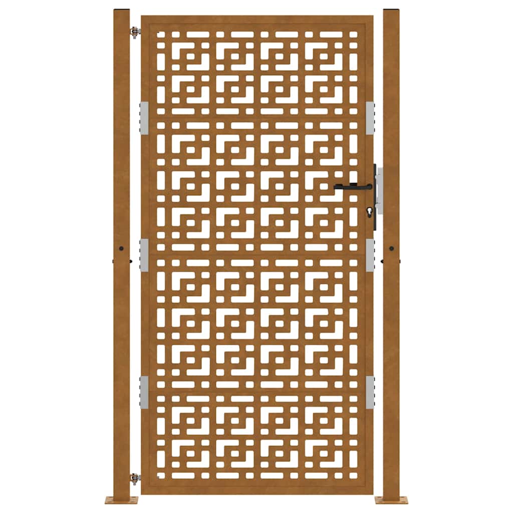 Poort met kruisontwerp 105x180 cm weervast staal