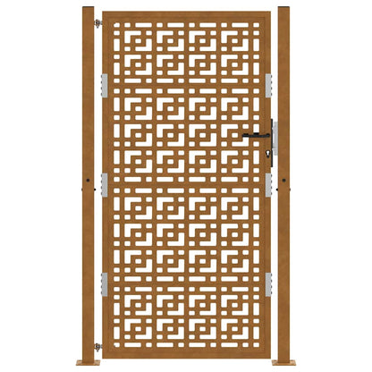Poort met kruisontwerp 105x180 cm weervast staal