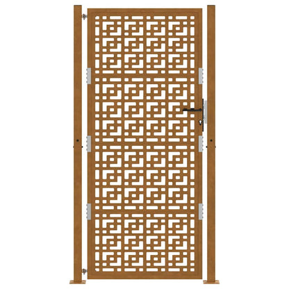 Poort met kruisontwerp 105x205 cm weervast staal