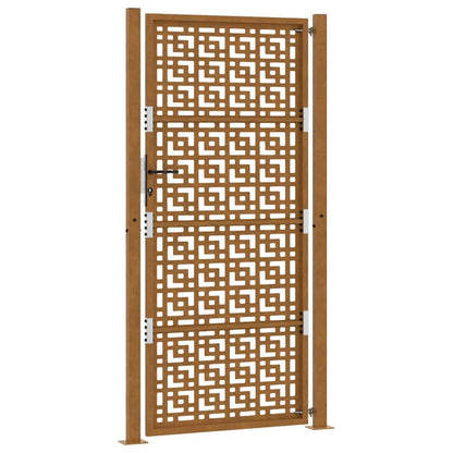 Poort met kruisontwerp 105x205 cm weervast staal