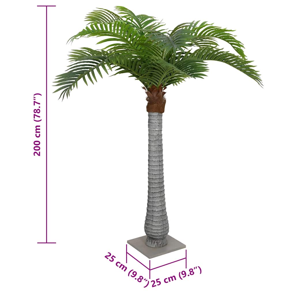 Kunstpalmboom 15 blaadjes 200 cm groen