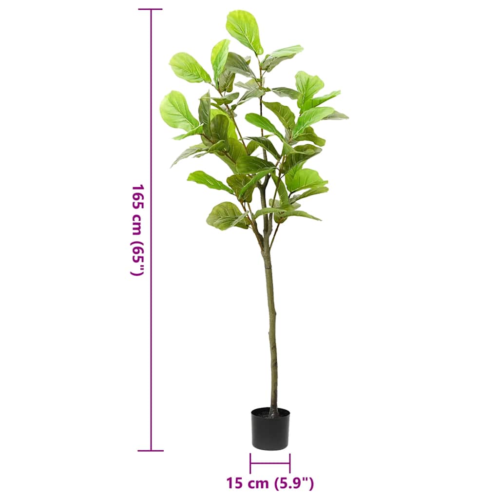 Kunstfuxus boom 48 blaadjes 165 cm groen