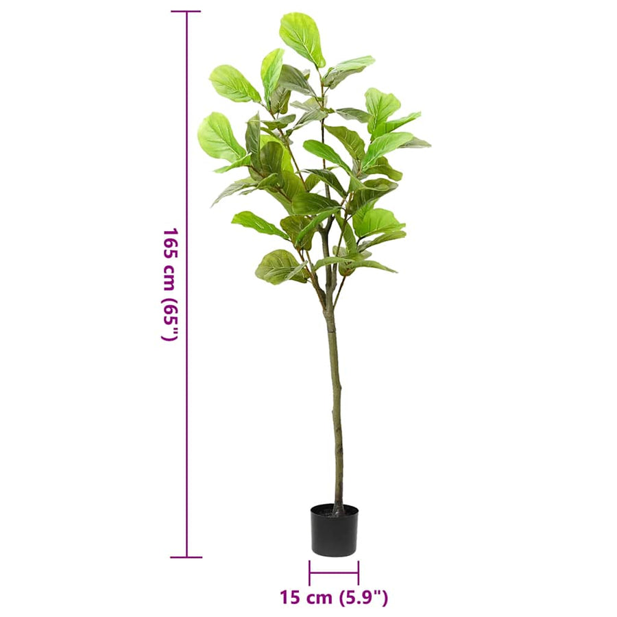 Kunstfuxus boom 48 blaadjes 165 cm groen