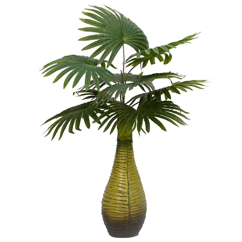 Kunstpalmplant 9 bladeren 65 cm groen