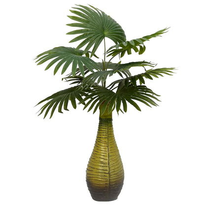 Kunstpalmplant 9 bladeren 65 cm groen