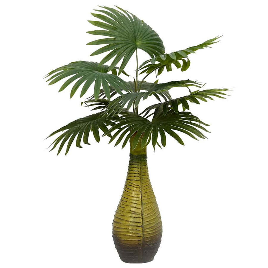 Kunstpalmplant 9 bladeren 65 cm groen