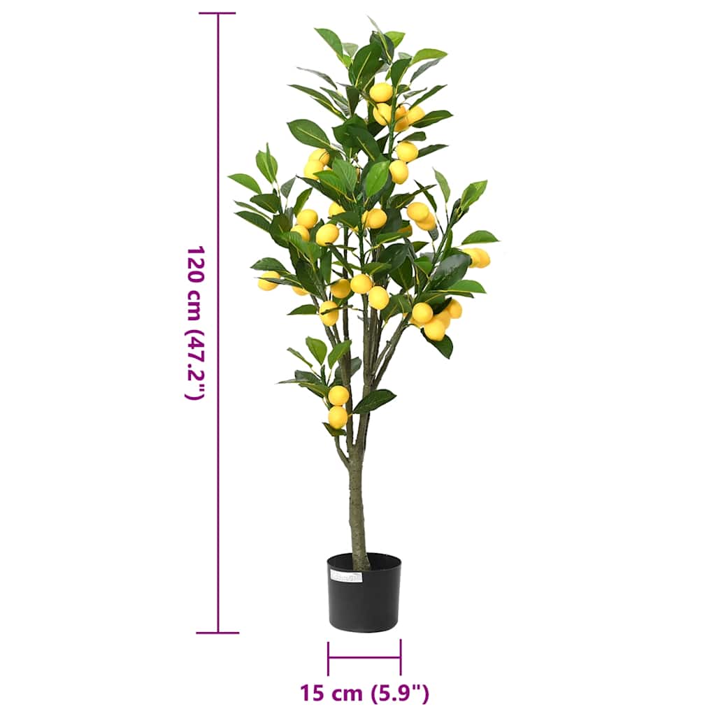 Kunstcitroenboom 136 blaadjes 120 cm groen