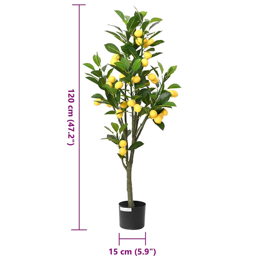 Kunstcitroenboom 136 blaadjes 120 cm groen
