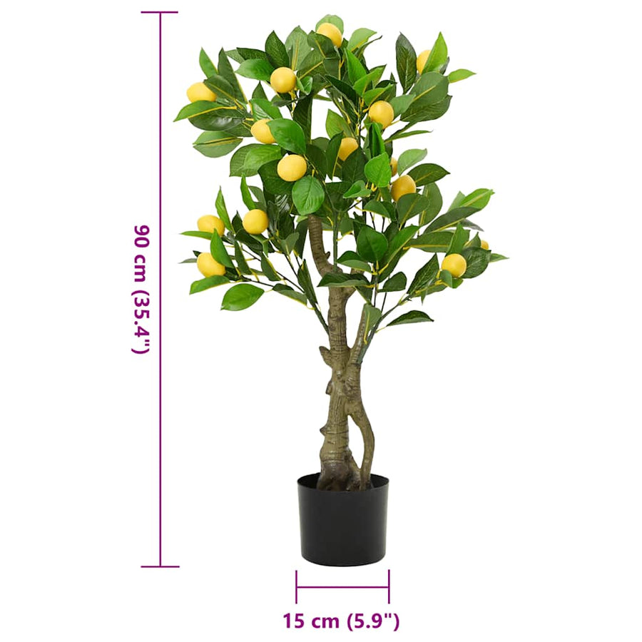 Kunstcitroenboom 234 blaadjes 90 cm groen