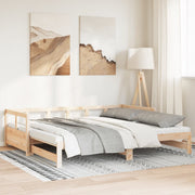 Slaapbank met onderschuifbed 90x190 cm grenenhout