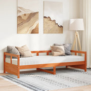 Slaapbank 80x200 cm massief grenenhout wasbruin