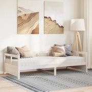 Slaapbank 90x200 cm massief grenenhout wit