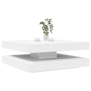 Coffee table 360 degree rotating 90x90x34.5 cm white