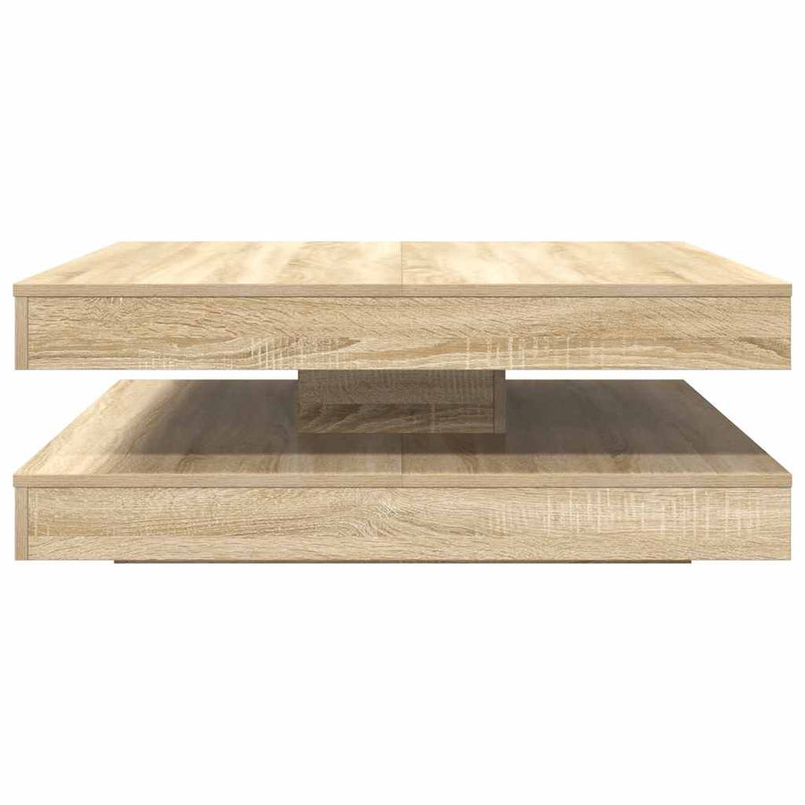 Salontafel 360 graden draaibaar 90x90x34,5 cm sonoma eikenkleur