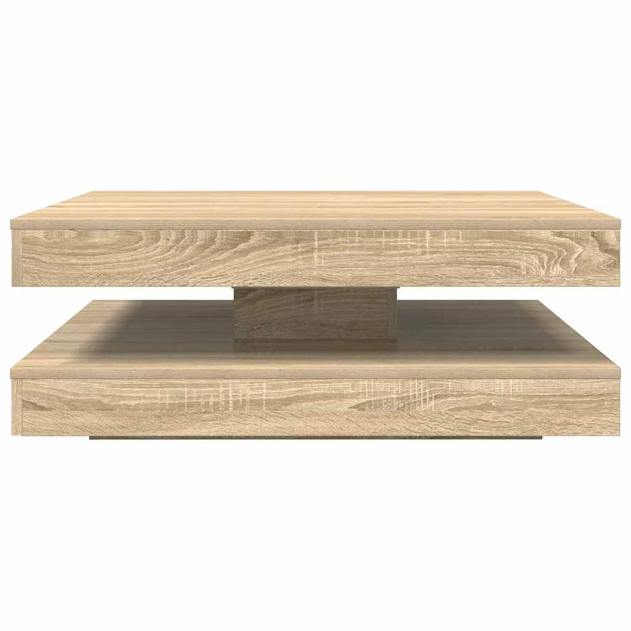 Salontafel 360 graden draaibaar 90x90x34,5 cm sonoma eikenkleur