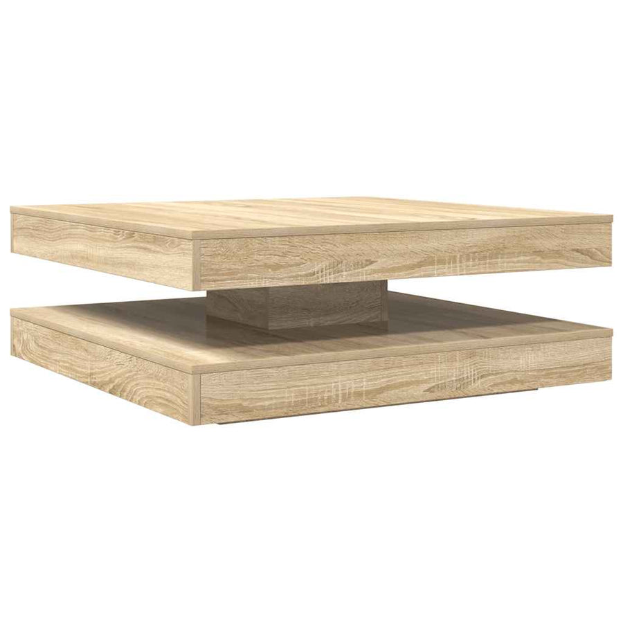 Salontafel 360 graden draaibaar 90x90x34,5 cm sonoma eikenkleur