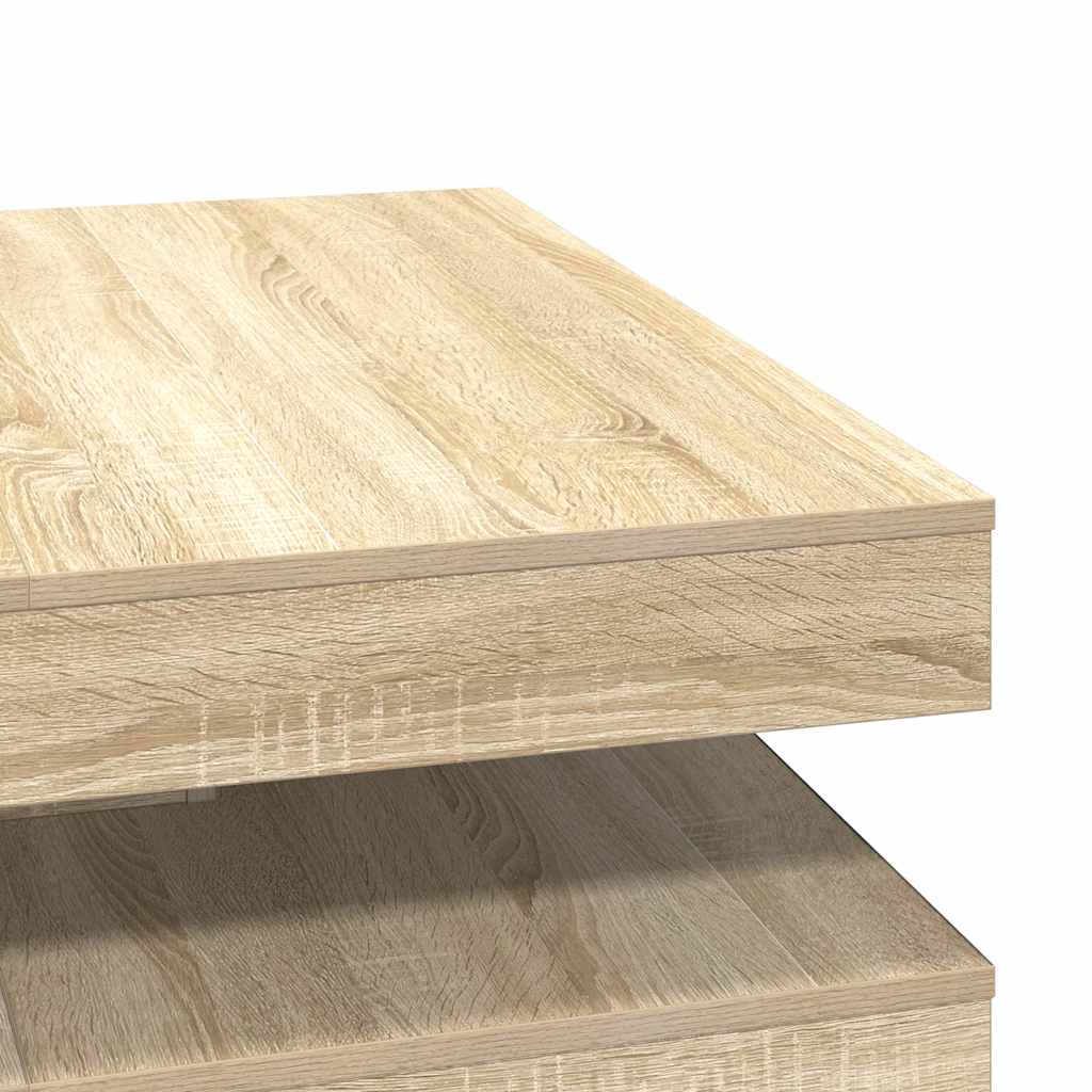 Salontafel 360 graden draaibaar 90x90x34,5 cm sonoma eikenkleur