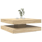 Salontafel 90x90x34,5 cm sonoma eiken draaibaar
