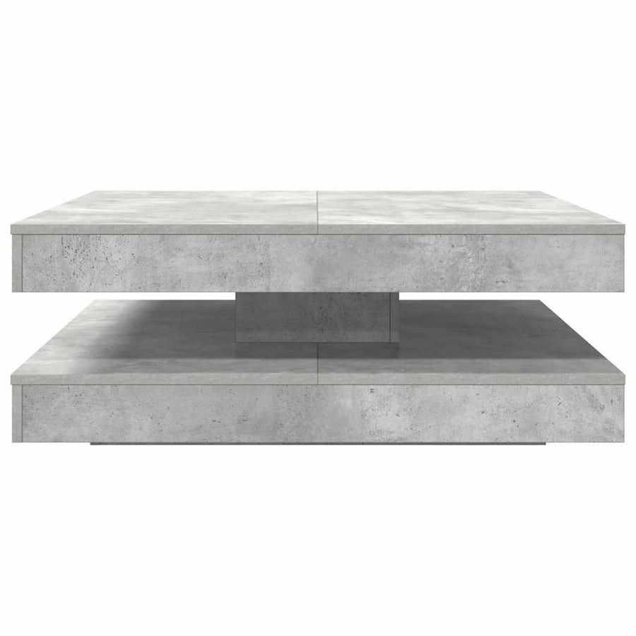 Salontafel 360 graden draaibaar 90x90x34,5 cm betongrijs