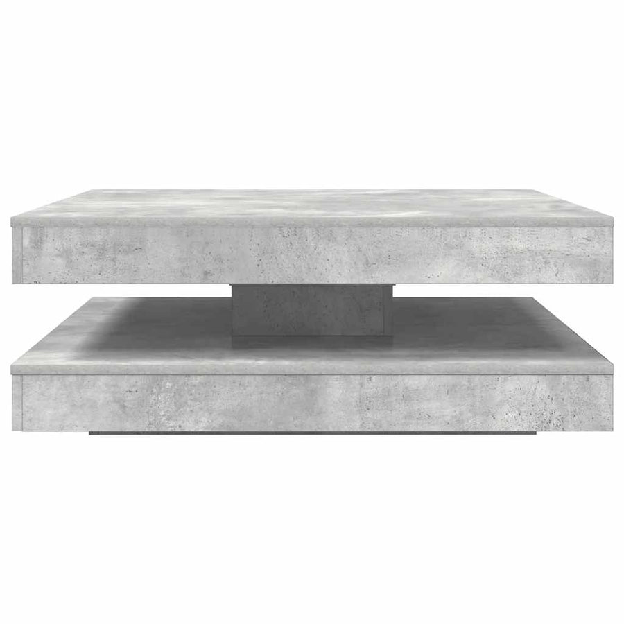 Salontafel 360 graden draaibaar 90x90x34,5 cm betongrijs