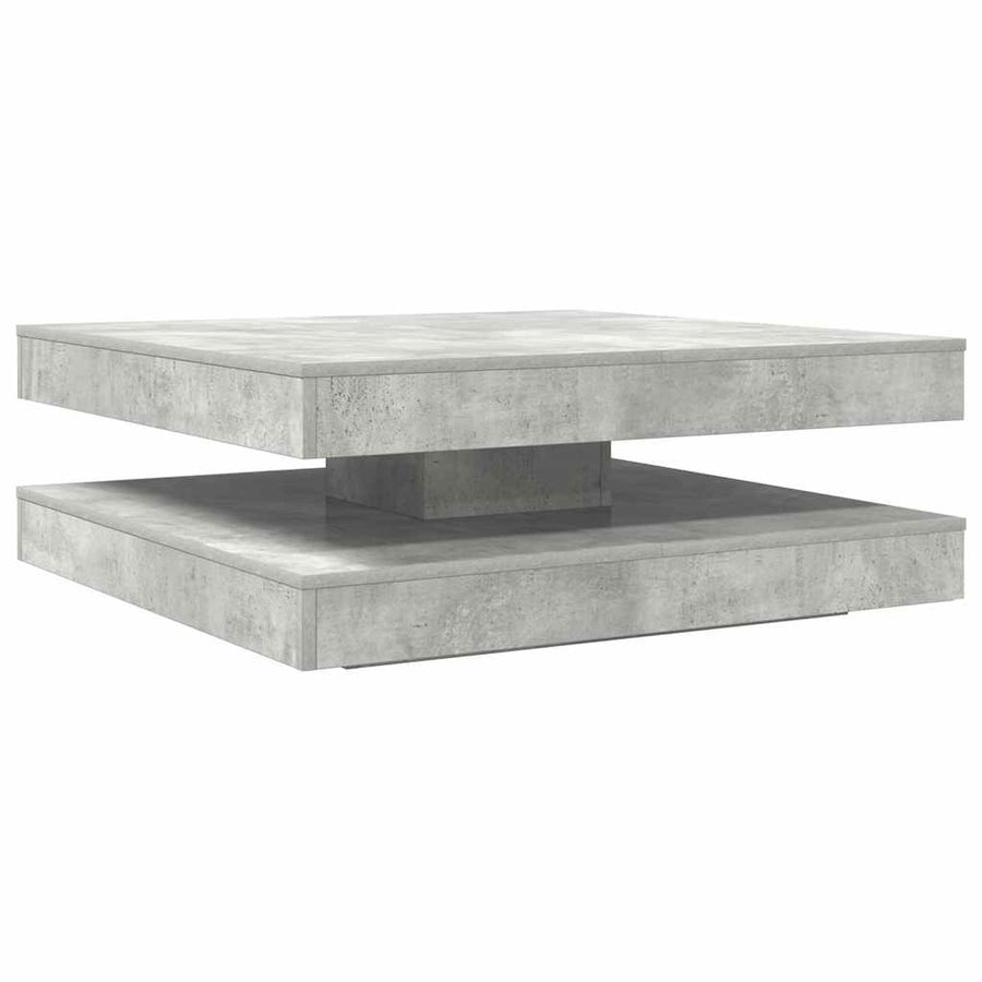 Salontafel 360 graden draaibaar 90x90x34,5 cm betongrijs